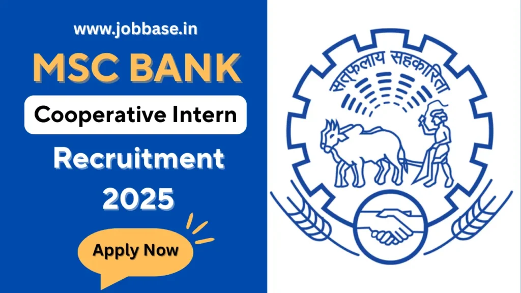 MSC Bank Recruitment 2025: Apply for 16 Cooperative Intern Posts