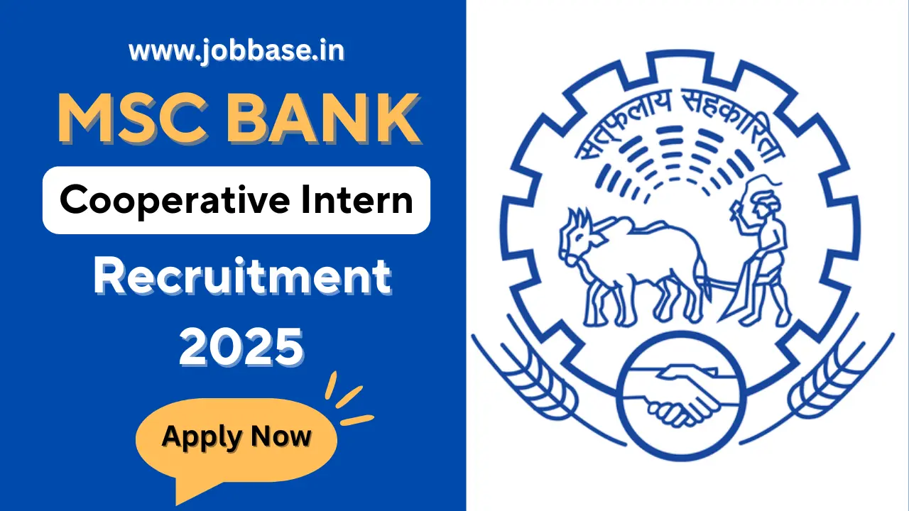 MSC Bank Recruitment 2025: Apply for 16 Cooperative Intern Posts